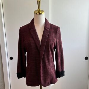 Women's Asa Knit Burgundy Blazer